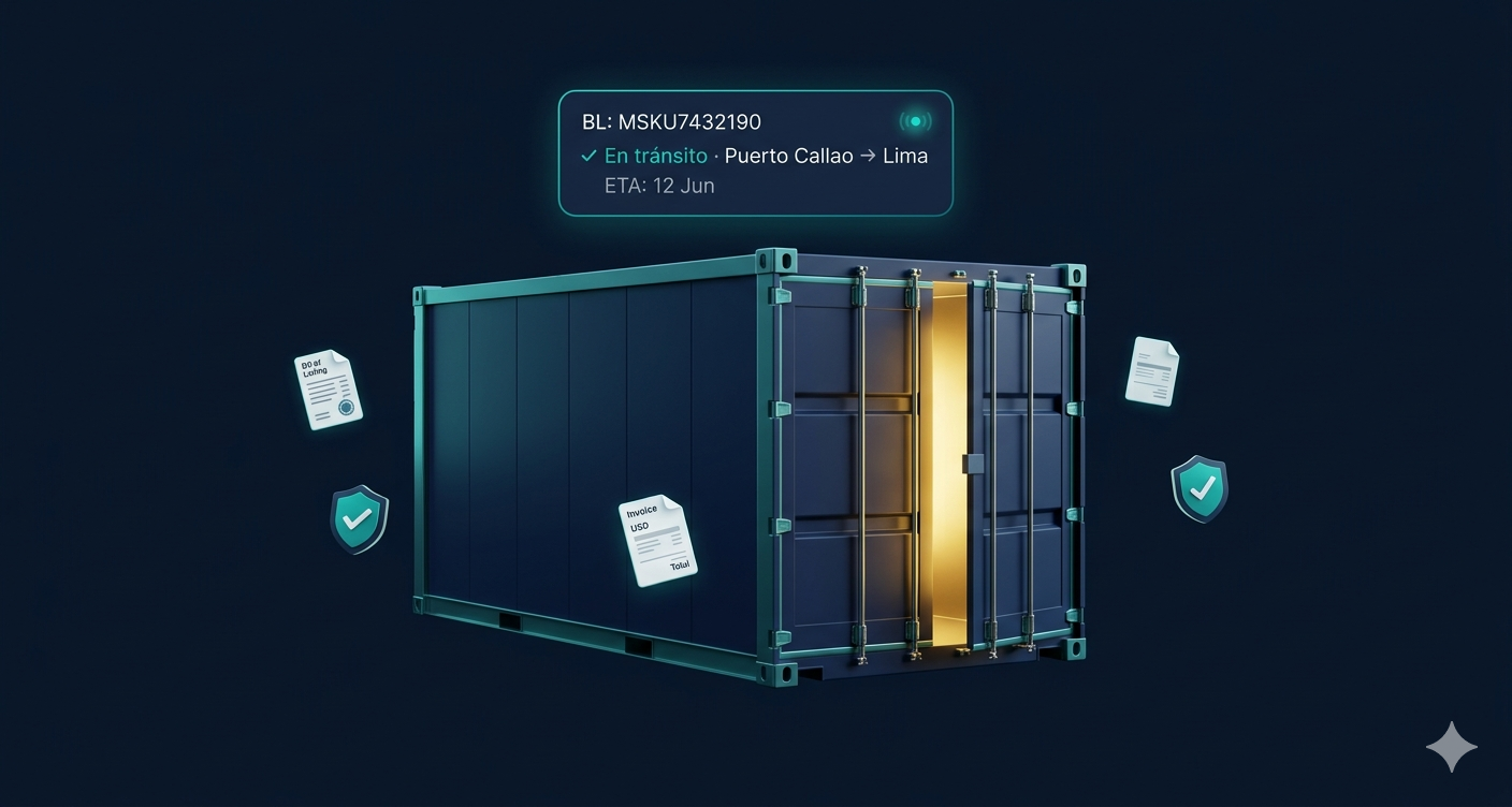 Contenedor marítimo con tracking digital — inport.online